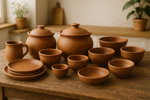 generate images our products is clay cookware clay tableware 
